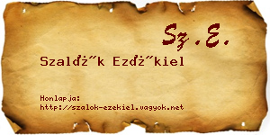 Szalók Ezékiel névjegykártya